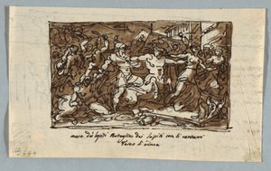 Sketchbook Page: Battle of the Centaurs and Lapiths