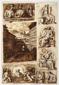 Various Works of Art. The Court of Palazzo Mattei in Rome by Felice Giani