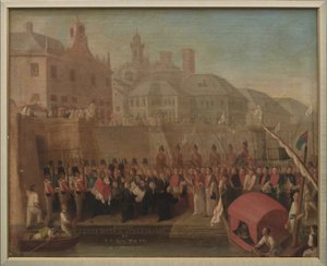 Genoa. Visit to the Free Port by Pope Pius VII on May 5, 1815.