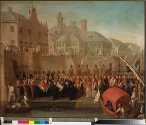 Visit to the free port of Genoa by H.S. Pope Pius VII, c.1818 by Felice Guascone