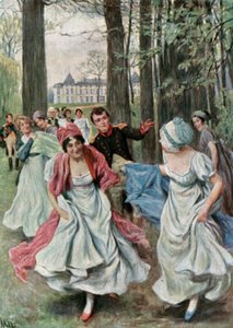 In the Park at Malmaison During the Consulate by Felicien baron de Myrbach Rheinfeld