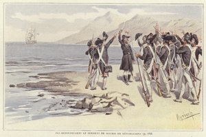 Soldiers renewing their oath to die Republicans