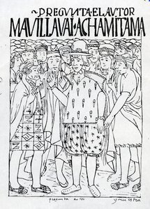 Poma de Ayala Inquires About the History of Ancient Peru by Felipe Huaman Poma de Ayala