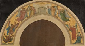 Sketch for the Trinity Church: The Paschal Lamb. Group of adoring angels. The archangel Saint Michael overcoming the devil. The Annunciation. Saint Paul. Saint Peter by Felix A.M. (after) Jobbe Duval