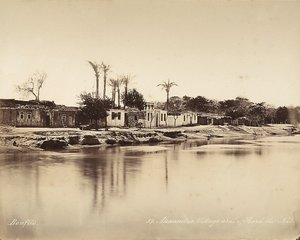 Alexandria, Egypt: An Arab Village on the Banks of the Nile by Félix Bonfils
