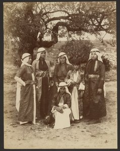 Group of Young Druze Girls: Mt. Carmel by Félix Bonfils