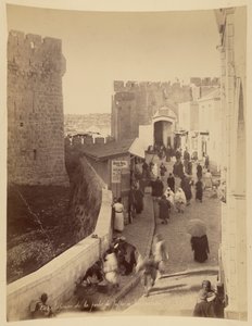 Interior of the Jaffa Gate in Jerusalem by Félix Bonfils