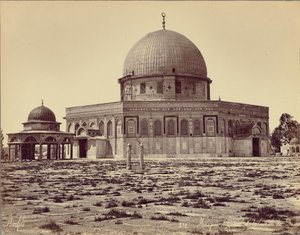 Mosque of Omar and Court of David by Félix Bonfils