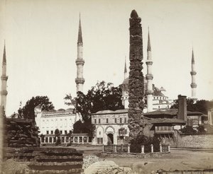 Mosque of Amedieh and Obelisk in Constantinople by Félix Bonfils