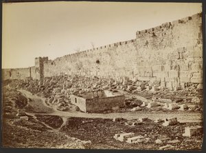 Wall and the Gate of Jerusalem by Félix Bonfils