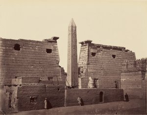 Temple of Luxor: Obelisk and Pylon [Thebes] by Félix Bonfils
