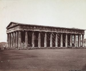 The Temple of Theseus on the Acropolis of Athens by Félix Bonfils
