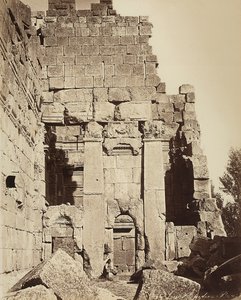 The Propylaea of the Temple of Jupiter or the Temple of the Sun, in the Archaeological Zone of Heliopolis or Baalbek, Ancient Syrian City, Now Lebanon by Félix Bonfils
