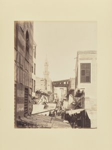 View of a Bazaar in Old Cairo by Félix Bonfils