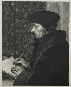 Erasmus, After Holbein by Felix Bracquemond