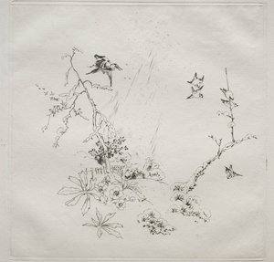 Parisian Service: Snow (no. 6) by Felix Bracquemond