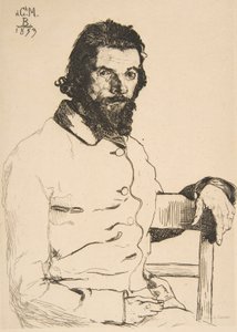 Portrait of Charles Meryon, 1853 by Felix Bracquemond