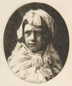 Portrait of Henri Houssaye, as a child by Felix Bracquemond