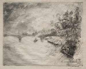 View of the Bridge of Saint-Pères by Felix Bracquemond