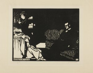 Getting Ready for a Visit, Plate Eight from Intimacies by Felix Edouard Vallotton