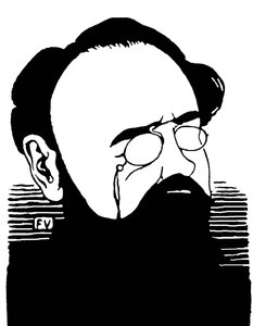 Portrait of Emile Zola (1840-1902), French Writer by Felix Edouard Vallotton