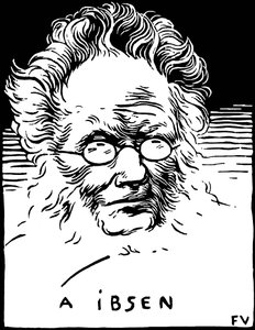 Portrait of Henrik Johan Ibsen by Felix Edouard Vallotton