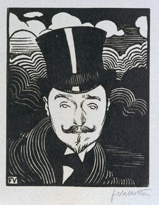 Portrait of Romain Coolus by Felix Edouard Vallotton
