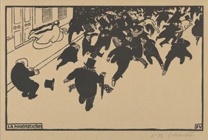 The Demonstration by Felix Edouard Vallotton