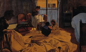 The Laundress, Blue Room by Felix Edouard Vallotton