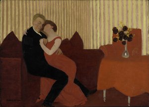 The Lie by Felix Edouard Vallotton