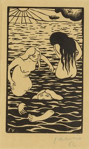 Three Bathers by Felix Edouard Vallotton