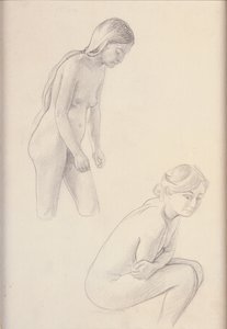 Two Nudes by Felix Edouard Vallotton