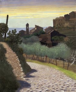 View of the Church of Saint Anne in Cagnes, Alpes Maritimes by Felix Edouard Vallotton