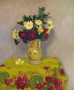 Yellow Daisies and Various Flowers by Felix Edouard Vallotton