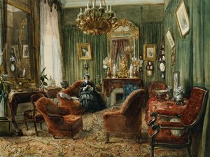View of the Salon of the Countess of Salverte