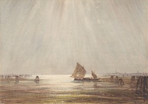 Venetian fishing boat by Felix Francois Georges Philibert Ziem