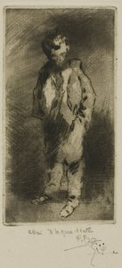 A Young Street Urchin by Felix Hilaire Buhot