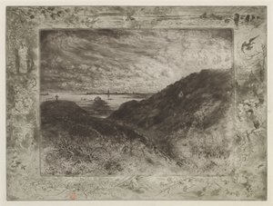 The Cliff: Saint-Malo Bay by Felix Hilaire Buhot