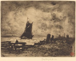 The Little Marine - Souvenir of Medway by Felix Hilaire Buhot