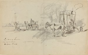 The Races of Deauville by Felix Hilaire Buhot