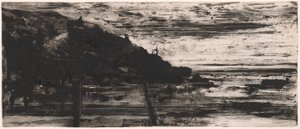 Seascape at Dinard by Felix Hilaire Buhot