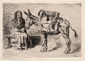 Seated Woman with Mule