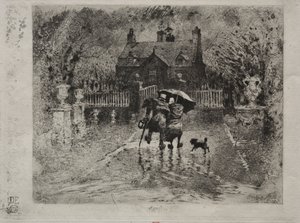 The Country Neighbors by Felix Hilaire Buhot