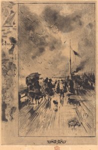 A Pier in England by Felix Hilaire Buhot