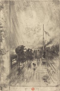 A Pier in England by Felix Hilaire Buhot