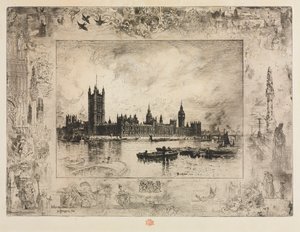 Westminster Place by Felix Hilaire Buhot