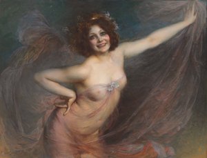 Portrait of Loie Fuller by Felix Hippolyte Lucas