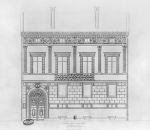 Hotel de Pourtales, facade, 1850