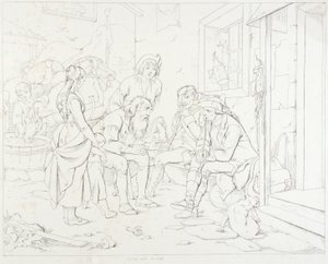 Rip Van Winkle, Illustration: Rip Telling His Fabulous Story by Felix Octavius Carr Darley