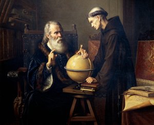 Galileo Galilei explaining his theories at Padua University